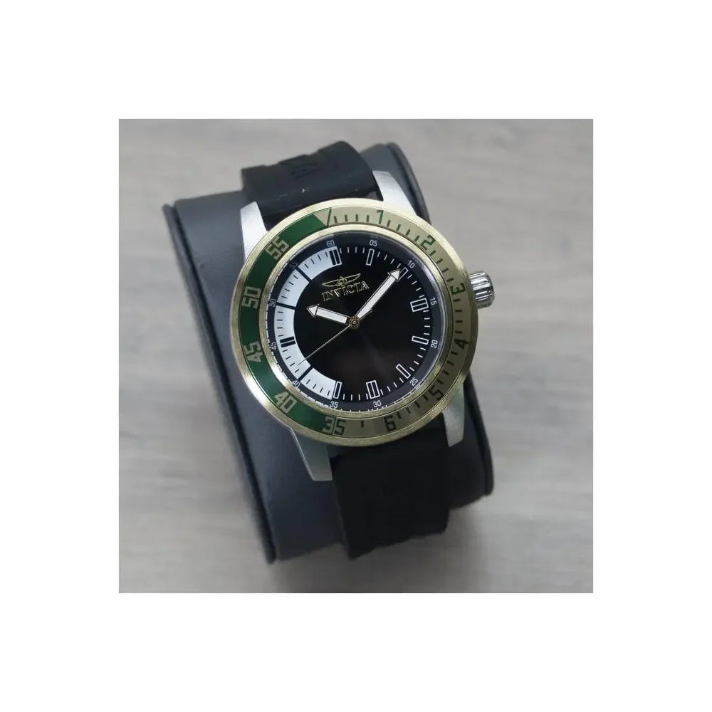 NWT Invicta Men's Specialty 45mm Silicone Quartz Watch, Black (Model: 35679)